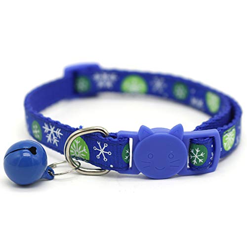 Paquete de 3 collar navideño para mascotas, collar navideño ajustable para gatos, bonita pajarita de nailon a la moda para cachorros de gatos pequeños