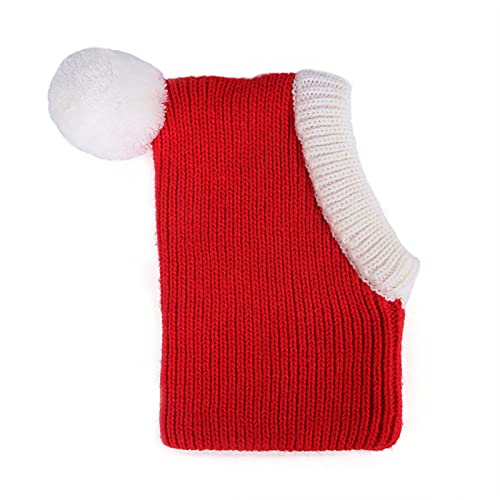 para El Cuello Y Oído Calentador Capucha Perro Navidad Gorros de Invierno Cálido Sombrero de La Bufanda con Pompón para Mascotas Perro Gato