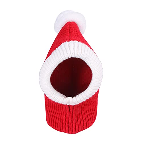 para El Cuello Y Oído Calentador Capucha Perro Navidad Gorros de Invierno Cálido Sombrero de La Bufanda con Pompón para Mascotas Perro Gato