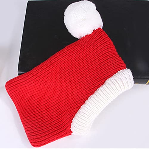 para El Cuello Y Oído Calentador Capucha Perro Navidad Gorros de Invierno Cálido Sombrero de La Bufanda con Pompón para Mascotas Perro Gato