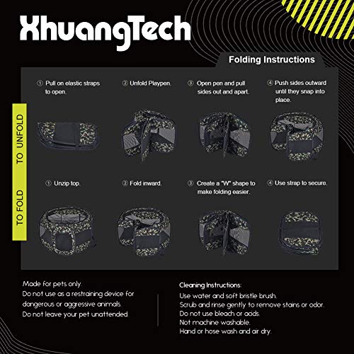 Parque de juegos y caseta para mascotas XianghuangTechnology de tejido suave portátil y plegable. Apto para interiores y exteriores