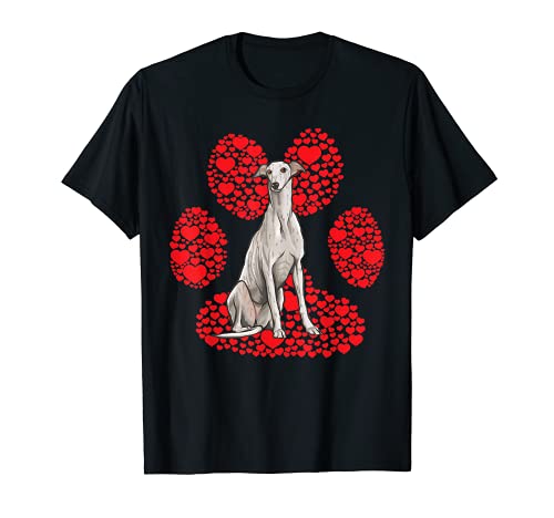 Pata De Amor Día San Valentín Galgo Inglés Camiseta