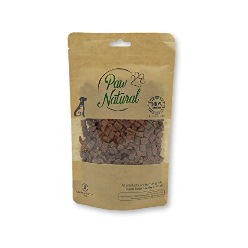 Paw Natural Entrenamiento de golosinas para perros, 250 g de golosinas de canguro, 100 % libre de gluten y cereales, de carne fresca de animales sanos