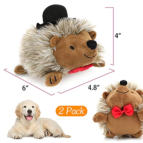 Pawaboo [2 PZS Juguete de Felpa para Perro, Juguetes Cachorros de Sobrero Rosa y Negro, Super Suave de Imitación de Piel, Peluches para Masticar Seguros para Mascotas Pequeñas Medianas