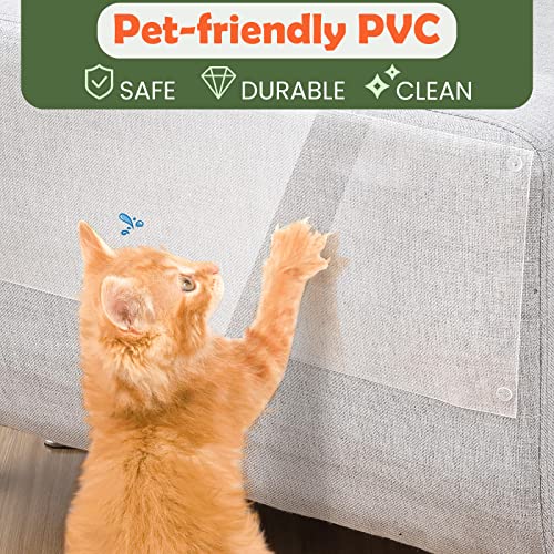 Pawaboo Cinta de Entrenamiento Anti Arañazos para Gatos, 5M Cinta Disuasoria Transparente para Rascar Gatos, Protector de Muebles para Sofá, Alfombra, Puertas - Blanca