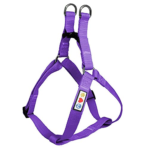 Pawtitas Arnes de Entrenamiento Chaleco Pechera para Perros y Cachorros arnes de adiestramiento Ideal para Caminar Perros Cachorros arnes Mediano Color Morado