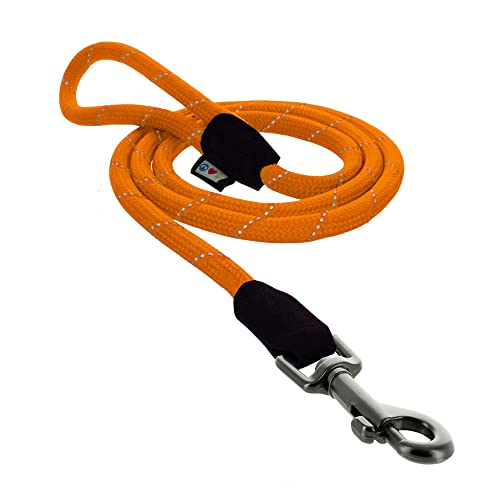 Pawtitas Correa de Entrenamiento para Perros Plomo de Cuerda Duradera para Perros Cuerda adiestramiento Correr y Caminatas - Naranja