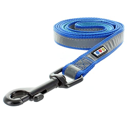 Pawtitas Correa para Perros Extra pequeños y pequeños Correa Reflectante para Entrenamiento y antitirones de Mango Acolchado Ideal para adiestramiento de Perros - Plomo para Perros pequeños Azul