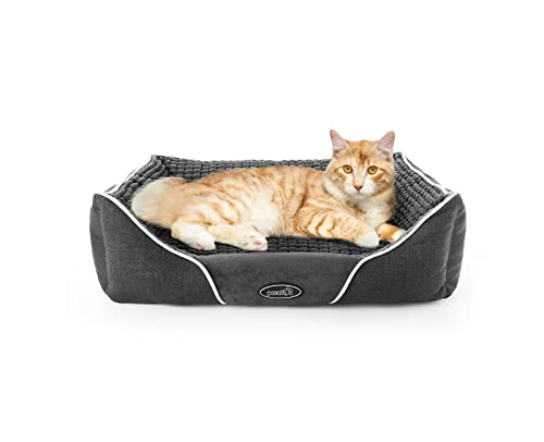 Pecute Cama de Perros y Gatos Básica Cama de Suave Gamuza para Perros y Gatos de Color Gris S(53 * 43cm)