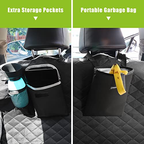 Pecute Funda para Asiento de Coche para Perros y Gatos 2 En 1, Hamaca para Perros Convertible Impermeable con Sección de Malla/Solapas Laterales, Protector de Asiento Trasero a Prueba de Arañazos