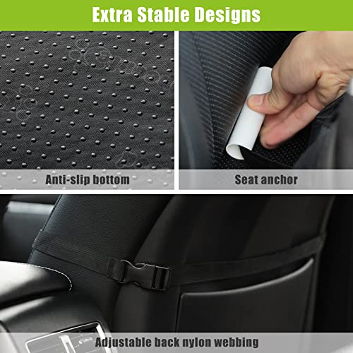 Pecute Funda Perros Coche, Funda de Asiento para Perros Impermeable y Resistente (Negro, para el Asiento Delantero)