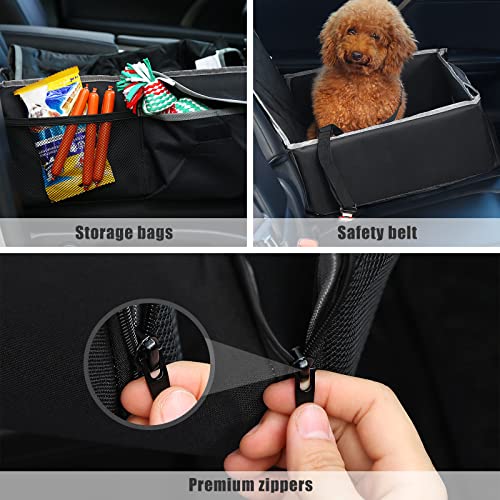 Pecute Funda Perros Coche, Funda de Asiento para Perros Impermeable y Resistente (Negro, para el Asiento Delantero)