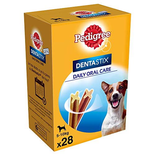 Pedigree Dentastix de uso diario para higiene oral para perros pequeños, 28 sticks