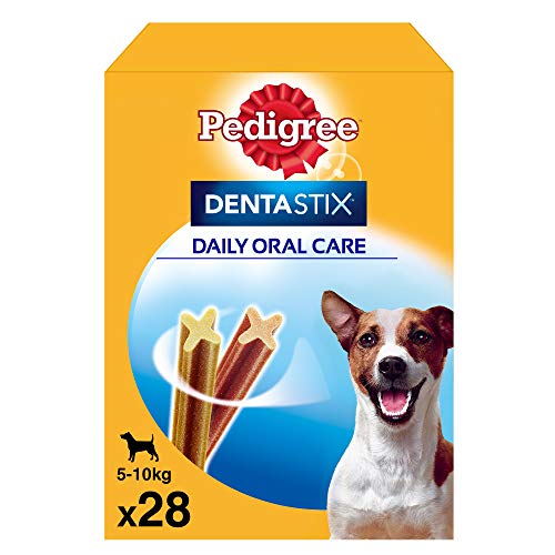 Pedigree Dentastix de uso diario para higiene oral para perros pequeños, 28 sticks