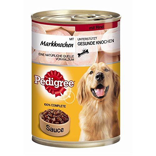 Pedigree Lata Adult Plus Markkhuesos con Vacuno, 12 x 400 g Comida para Perros