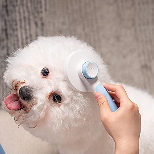 Peine Hombre Peine Pelo Rizado Peine De Peluquero Peine Para Gatos, Cepillo Para Eliminar El Pelo De Perros Y Gatos, Peine De Aguja De Autolimpieza, Cepillo De Aseo Profesional, Removedor De Pelo Para