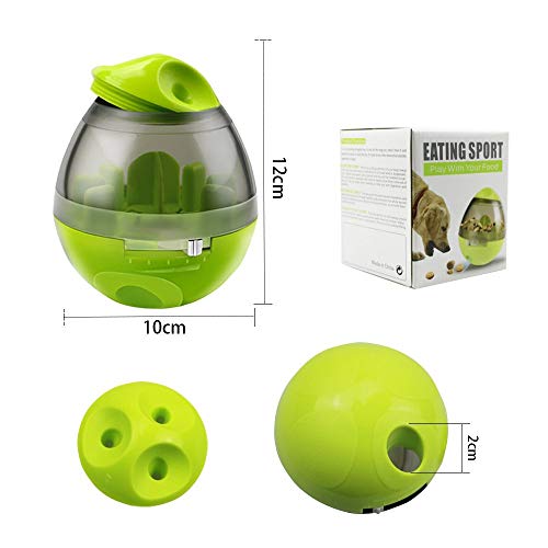 Pelota de Comida para Mascotas, Tratamiento Divertido e Interactivo, Bola dispensadora para Perros y Gatos, Aumenta el IQ y la estimulación Mental, la Mejor Alternativa a la alimentación del Cuenco