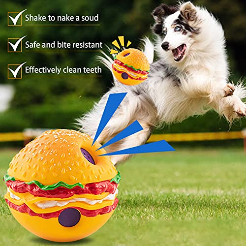 Pelota para perros 12 cm, pelota de juguete para perros, con sonido divertido, bola indestructible, de PVC seguro para limpiar los dientes y masajear las encías, con lavable para todo tipo de perros