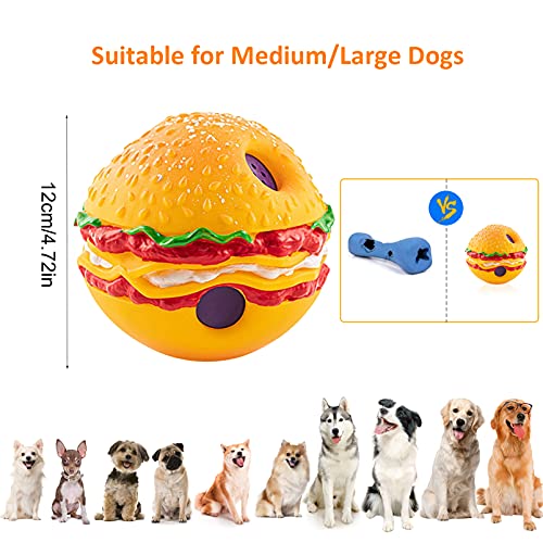 Pelota para perros 12 cm, pelota de juguete para perros, con sonido divertido, bola indestructible, de PVC seguro para limpiar los dientes y masajear las encías, con lavable para todo tipo de perros