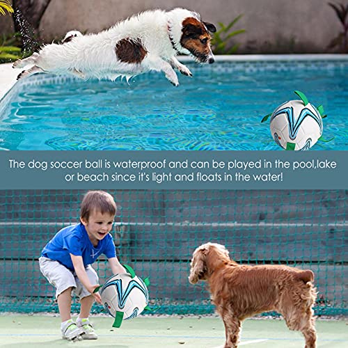 Pelotas De Juguete Interactivas Para Perros, Pelota De Entrenamiento De Juguetes De Fútbol Para Perros, Pelota De Fútbol Para Perros Al Aire Libre Con Agarre, Juguete Acuático Para Perros Pequeños