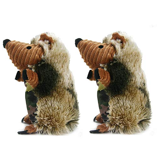 peluches Erizo Muñeca Masticar Juguete Divertido Gato De Dibujos Animados Duradero Juguete Para Mascotas Suministros Para El Hogar Encantador Juguete Chirriante 2 Unids / Set Cachorro Interactivo