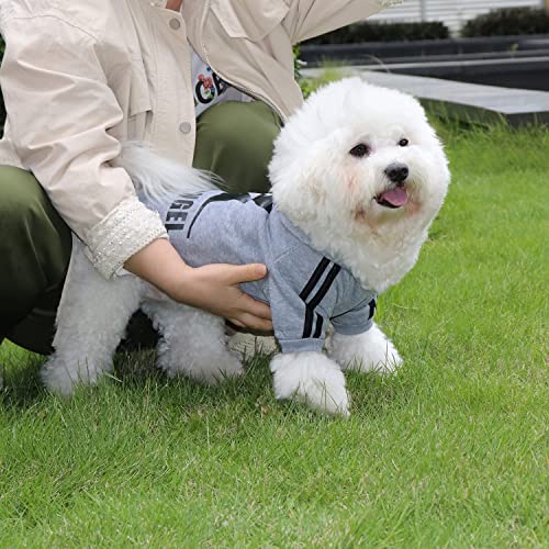 PenghaiYunfei Ropa Perro,Cálido Sudadera con Capucha para Perros Algodón Suéter Chaqueta Abrigo Costume Pullover para Mascota Pequeño Perro Gato (Gris/Rosa, XX-Large)