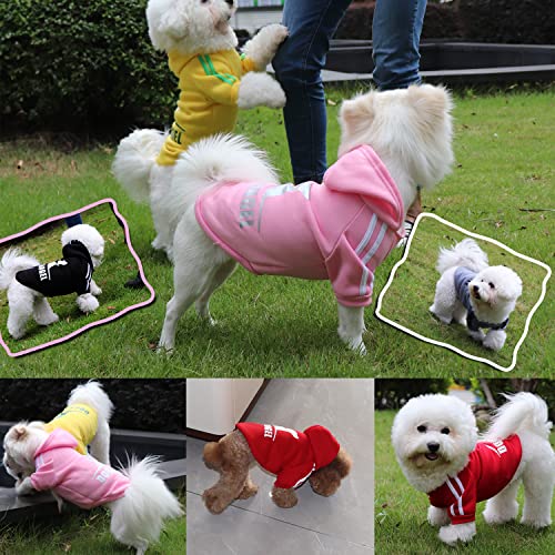 PenghaiYunfei Ropa Perro,Cálido Sudadera con Capucha para Perros Algodón Suéter Chaqueta Abrigo Costume Pullover para Mascota Pequeño Perro Gato (Gris/Rosa, XX-Large)