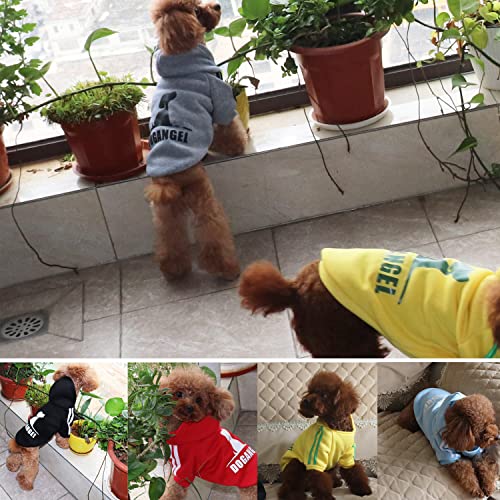 PenghaiYunfei Ropa Perro,Cálido Sudadera con Capucha para Perros Algodón Suéter Chaqueta Abrigo Costume Pullover para Mascota Pequeño Perro Gato (Gris/Rosa, XX-Large)