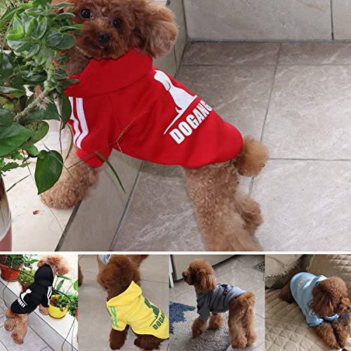 PenghaiYunfei Ropa Perro,Cálido Sudadera con Capucha para Perros Algodón Suéter Chaqueta Abrigo Costume Pullover para Mascota Pequeño Perro Gato (Rojo, Medium)