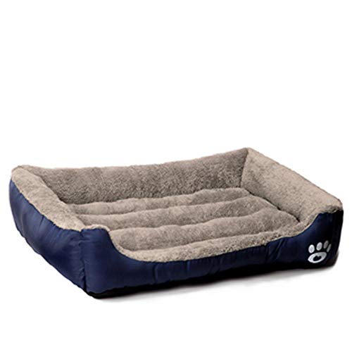 PENVEAT Cama para Perros Grande Soft Dog House Cama para Mascotas a Prueba de Agua Warm Kennel Nest Plus Size Puppy Mascotas Envío de la Gota, Azul Marino, S, China