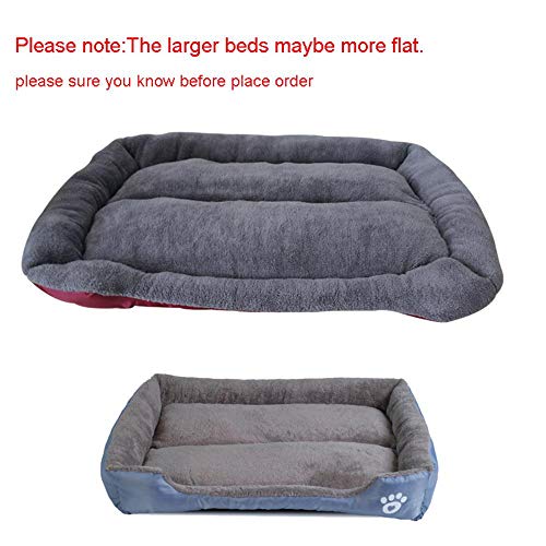 PENVEAT S-3XL 9 Colores Paw Pet Sofa Camas para Perros Fondo Inferior Impermeable Soft Fleece Warm Cat Bed House Petshop Cama Perro, Vino Rojo, XXL