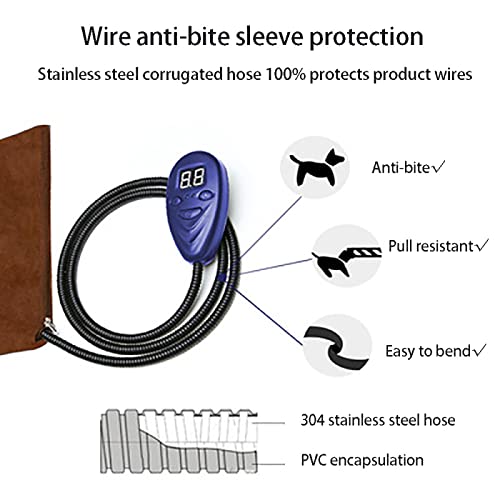 Pequeña caseta para perros al aire libre, manta calefactable, 30 W de temperatura eléctrica, calentador de cama ajustable para gatos y perros