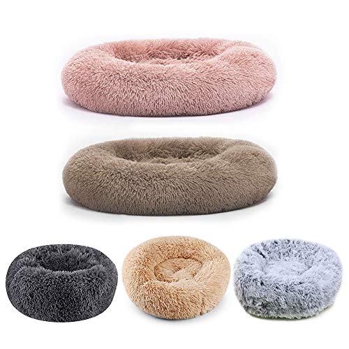 Perrera Redonda para Mascotas, Cama para Gatos, Felpa Suave, Gato, casa para Perros, colchón, Estera, Cachorro de Invierno, Nido cálido, Suave, Mascota, Gato, casa para Dormir-e, 60 CM, Francia