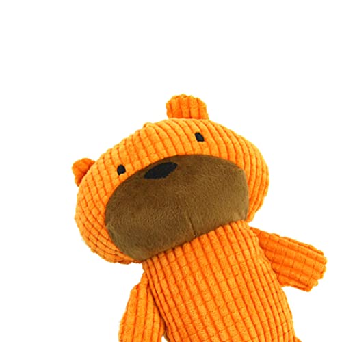 Perrito de Peluche chirrido Perrito Juguete de Juguete Vocal Interactivo Dientes Molar Relleno Mascota Peluquero Juguete Naranja Linda Oso Forma 1pc