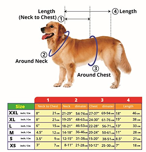 Perro Chaleco reflectante –Chaleco de caza impermeable amarillo de seguridad para mejor visibilidad en día y noche con claps, conectores cómodo tamaño ajustable, tallas XS, S, M, L, XL Color Naranja