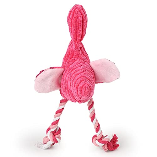 Perro chillido Juguete Interactivo Juguete, Perro Chew Juguete Peluche Flamenco Mascota Juguetes chirridos Limpio Dientes Cachorro Perro Masticar Juguete for Perro pequeño Jugando Rosa, 2pcs