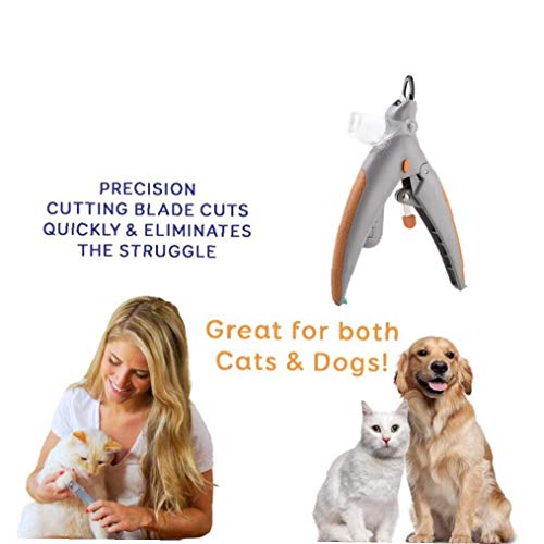 Perro Clippers Uñas Con Manijas Para No Resbalar, Podadoras De Clavo Profesional Para Perros En Condensador De Ajuste Del Animal Doméstico Del Gato Garra Amoladora Con Cortauñas Light & 5x Lupa