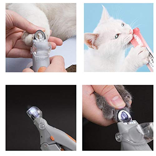 Perro Clippers Uñas Con Manijas Para No Resbalar, Podadoras De Clavo Profesional Para Perros En Condensador De Ajuste Del Animal Doméstico Del Gato Garra Amoladora Con Cortauñas Light & 5x Lupa