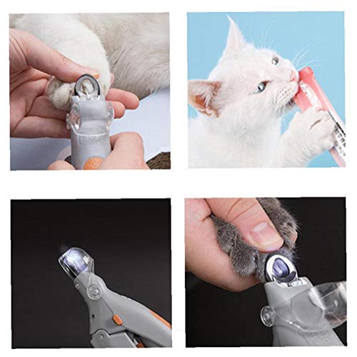 Perro Clippers Uñas Con Manijas Para No Resbalar, Podadoras De Clavo Profesional Para Perros En Condensador De Ajuste Del Animal Doméstico Del Gato Garra Amoladora Con Cortauñas Light & 5x Lupa