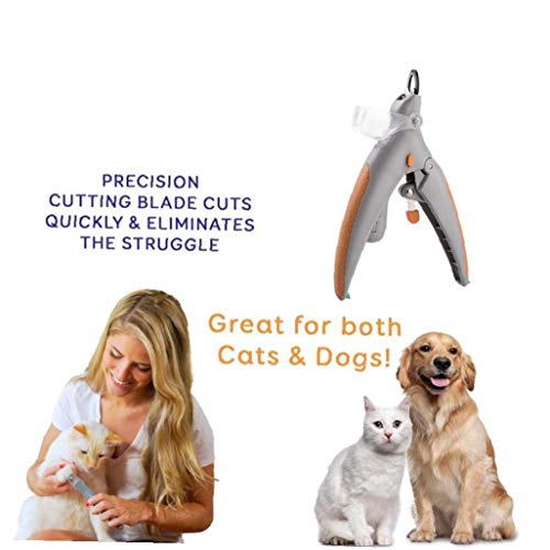 Perro Clippers Uñas Con Manijas Para No Resbalar, Podadoras De Clavo Profesional Para Perros En Condensador De Ajuste Del Animal Doméstico Del Gato Garra Amoladora Con Cortauñas Light & 5x Lupa