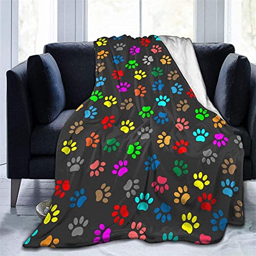 Perro Gato Paws Navajo Cubre Throw Blanket 3D Print Sherpa Super cómodo Nordic Manta Sonic Soft Blankets Manta para sofá/127x152cm