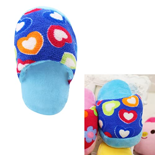 Perro Peluche Juguete Mascota Perro Chirillo Juguete Suave Peluche Zapatilla Forma Juguete Juguete Dientes Limpiamiento Peluche Juguete Mordaz Para Pequeños Perros Medio Cachorro Azul Corazón