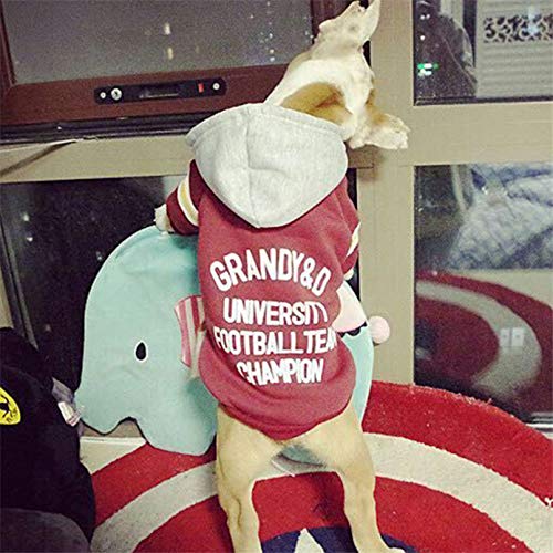 perros Ropa perros abrigo mascotas ropa Moda perro ropa de invierno pulóver letra con capucha abrigo para perro pequeño grande Chihuahua Bulldog suministros para mascotas Navidad año nuevo Regalo