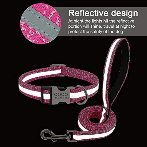 PET ARTIST Collares para Perros Personalizables para Perros pequeños, medianos y Grandes, Collar para Perro con Nombre Grabado Reflectante para Perro Bulldog francés Bulldog Boxer Pastor alemán