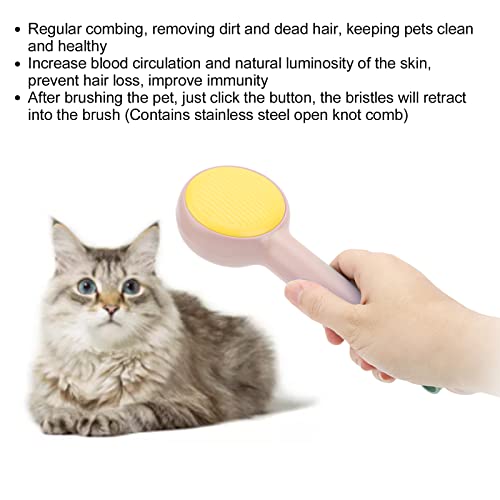 Pet Grooming Self Cleaning Slicker Brush Peine para Mascotas Elimina Enredos Y Nudos Peine Herramientas de Aseo para Mascotas para Mascotas Peludas