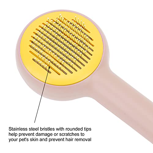 Pet Grooming Self Cleaning Slicker Brush Peine para Mascotas Elimina Enredos Y Nudos Peine Herramientas de Aseo para Mascotas para Mascotas Peludas