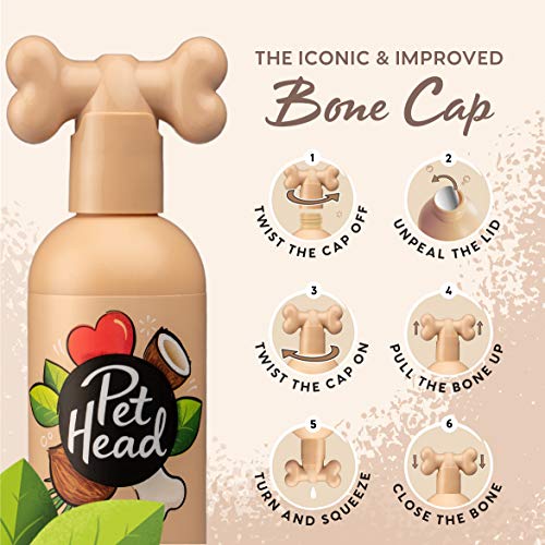 Pet Head Champú para Perros, Champú Sensible para Perros con Piel Sensible, Color marrón de Coco hipoalergénico