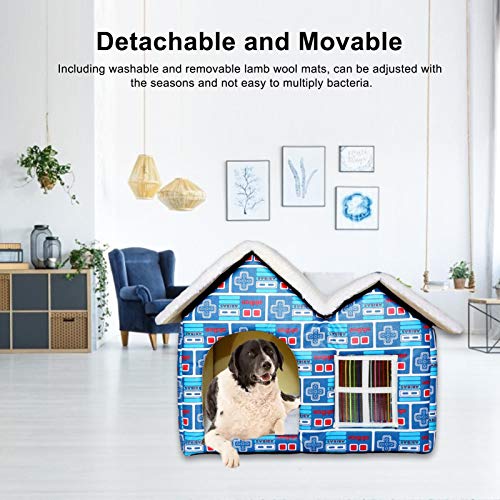 Pet House Casa para Perro Desmontable Tienda impermeable para Perros y Gatos Interior y Exterior Caseta Pequeños Animales