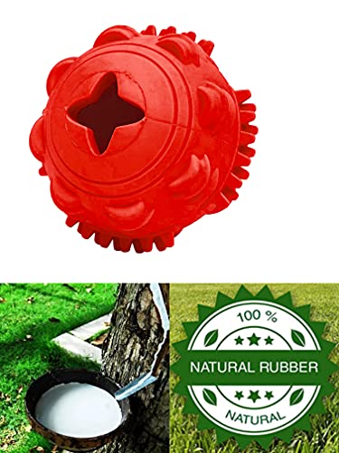 Pet-Hym Juguete Perro de Masticar Indestructible,Pelota para Perros,Caucho Natural no tóxico, Juegos de Alimentos con Fugas, Limpieza de Dientes de Perro,interacción,Diseño Convexo