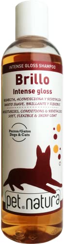 PET NATURA Champú BRILLO para perros – brillo intenso - humectante - 250 ml